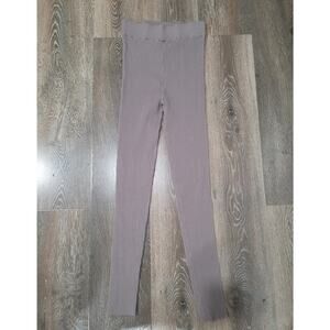 Zara Women's‎ Ribbed Leggings Stretch Pants size Medium Charcoal Gray #P